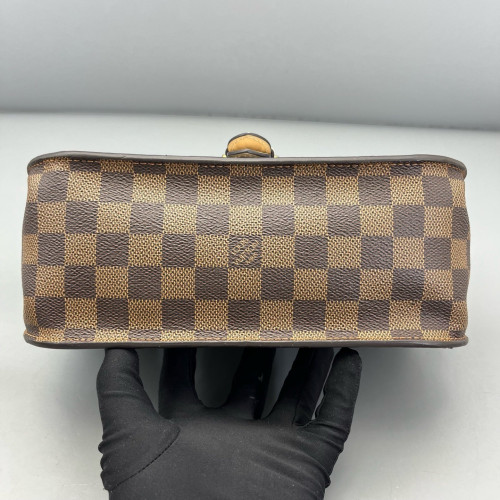 Louis Vuitton Beaumarchais Shoulder Bag Damier Ebene Brown Black
