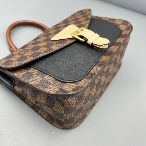Louis Vuitton Beaumarchais Shoulder Bag Damier Ebene Brown Black