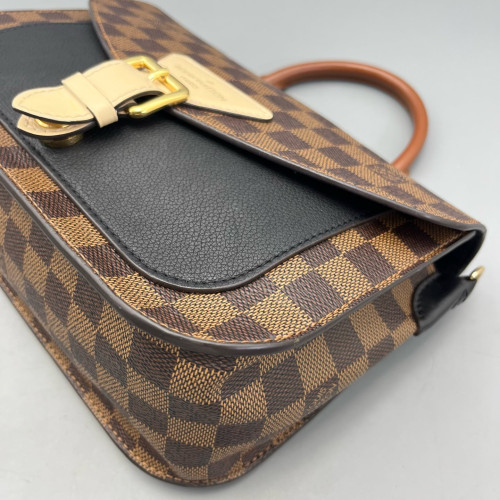 Louis Vuitton Beaumarchais Shoulder Bag Damier Ebene Brown Black