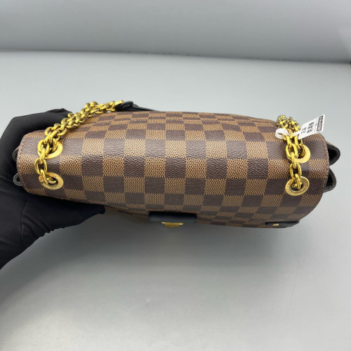 Louis Vuitton Beaumarchais Shoulder Bag Damier Ebene Brown Black