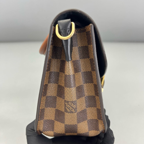 Louis Vuitton Beaumarchais Shoulder Bag Damier Ebene Brown Black