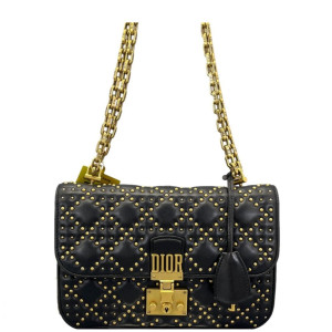 Dior Studded Dioraddict Flap Calfskin Black Dior Studded Dioraddict Flap Calfskin Black
