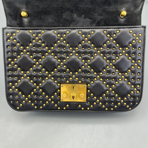 Dior Studded Dioraddict Flap Calfskin Black