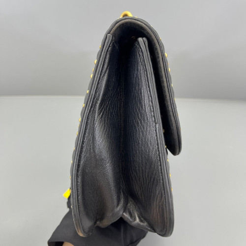 Dior Studded Dioraddict Flap Calfskin Black
