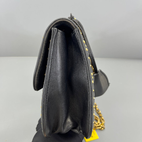 Dior Studded Dioraddict Flap Calfskin Black