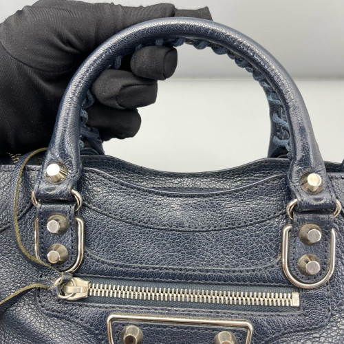 Balenciaga Mini City Calfskin Blue