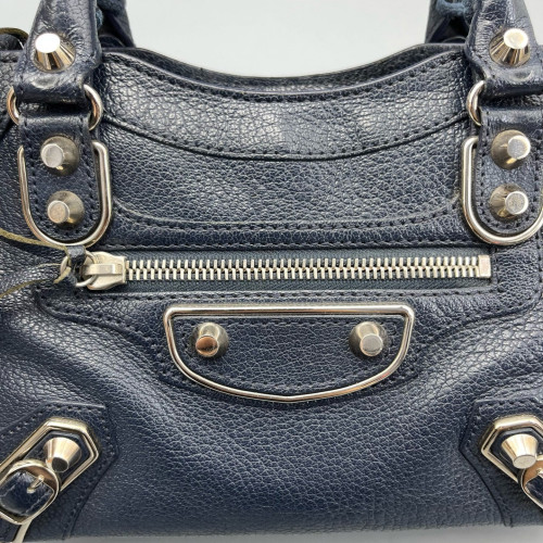 Balenciaga Mini City Calfskin Blue
