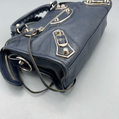 Balenciaga Mini City Calfskin Blue