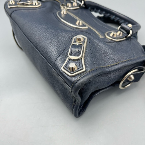 Balenciaga Mini City Calfskin Blue