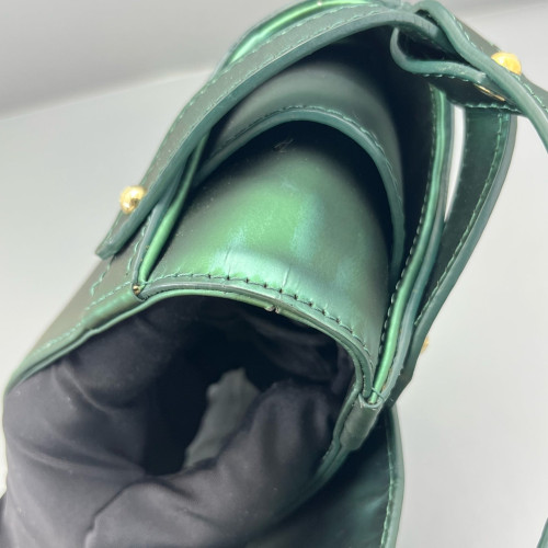 Fendi Shoulder Bag Calfskin Green