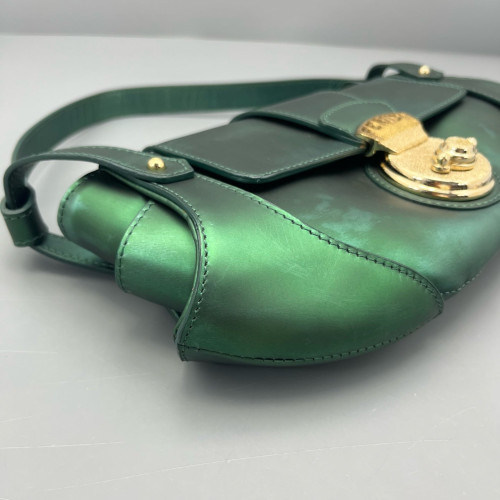 Fendi Shoulder Bag Calfskin Green
