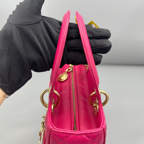 Dior Medium Lady Dior Calfskin Rose