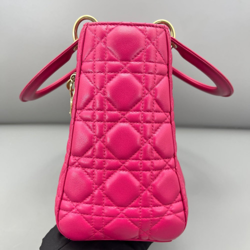 Dior Medium Lady Dior Calfskin Rose