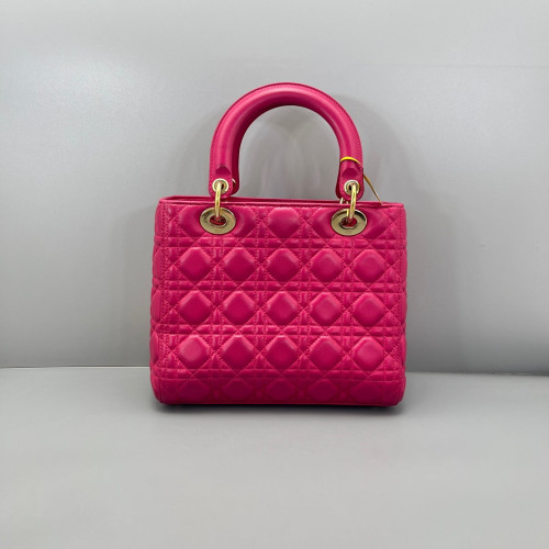 Dior Medium Lady Dior Calfskin Rose