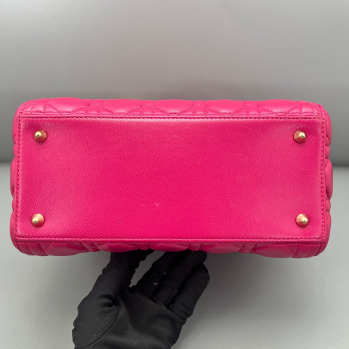 Dior Medium Lady Dior Calfskin Rose