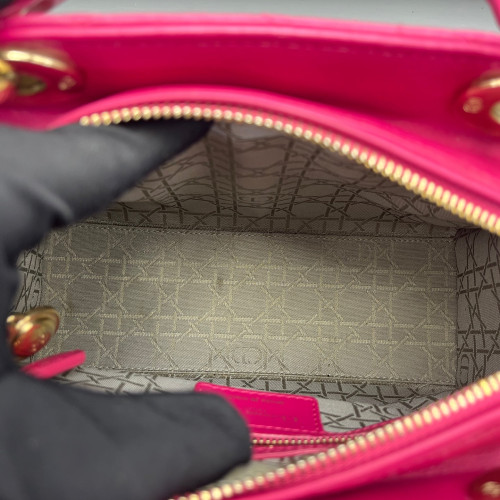 Dior Medium Lady Dior Calfskin Rose
