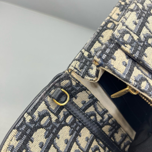 Dior Medium Saddle Chain Pouch Oblique Navy Beige Black Dior Medium Saddle Chain Pouch Oblique Navy Beige Black