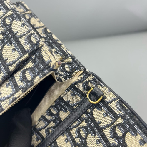 Dior Medium Saddle Chain Pouch Oblique Navy Beige Black Dior Medium Saddle Chain Pouch Oblique Navy Beige Black