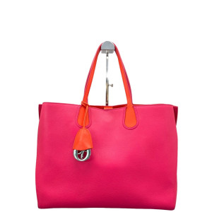 Dior Tote Bag Calfskin Rose Red Orange Dior Tote Bag Calfskin Rose Red Orange