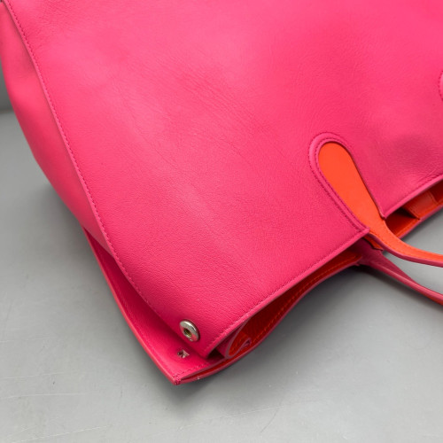 Dior Tote Bag Calfskin Rose Red Orange