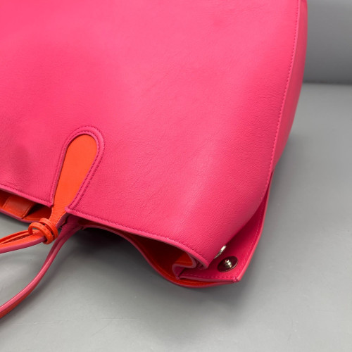Dior Tote Bag Calfskin Rose Red Orange