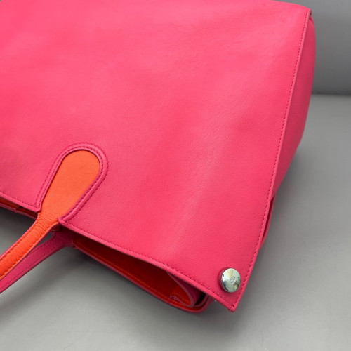 Dior Tote Bag Calfskin Rose Red Orange