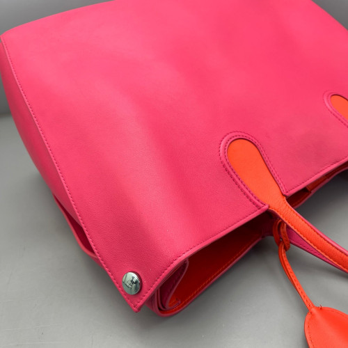 Dior Tote Bag Calfskin Rose Red Orange