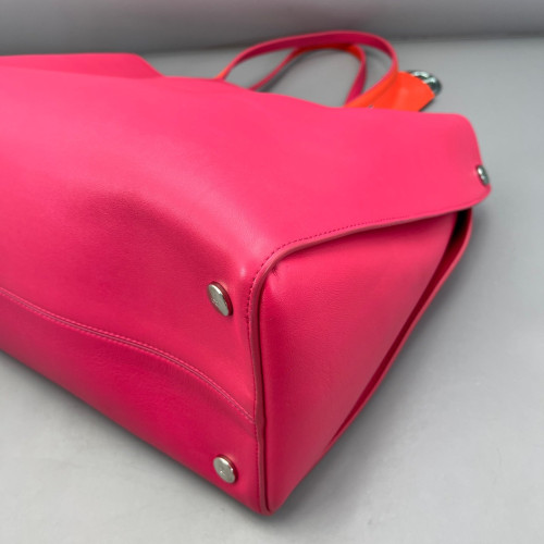 Dior Tote Bag Calfskin Rose Red Orange