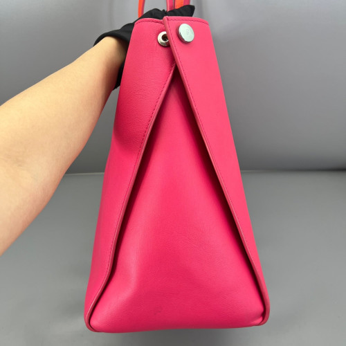 Dior Tote Bag Calfskin Rose Red Orange