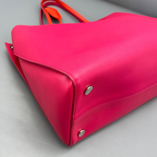 Dior Tote Bag Calfskin Rose Red Orange