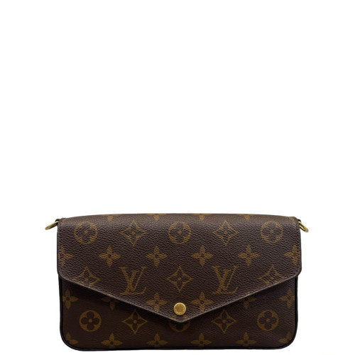 Louis Vuitton Pochette Felicie Chain Wallet Monogram Brown