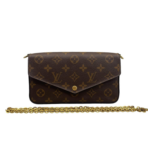Louis Vuitton Pochette Felicie Chain Wallet Monogram Brown