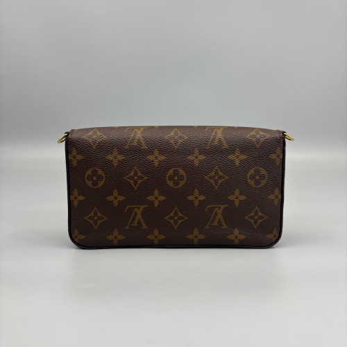 Louis Vuitton Pochette Felicie Chain Wallet Monogram Brown