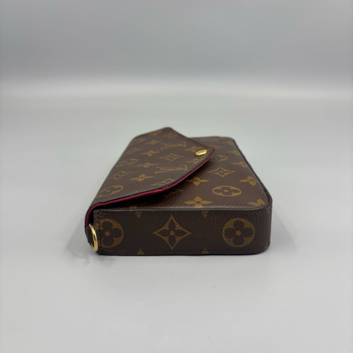 Louis Vuitton Pochette Felicie Chain Wallet Monogram Brown