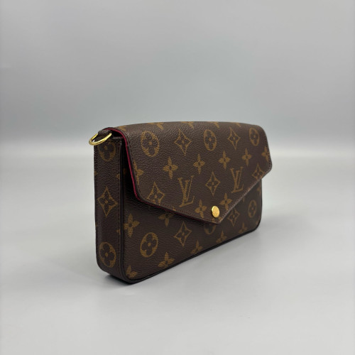 Louis Vuitton Pochette Felicie Chain Wallet Monogram Brown