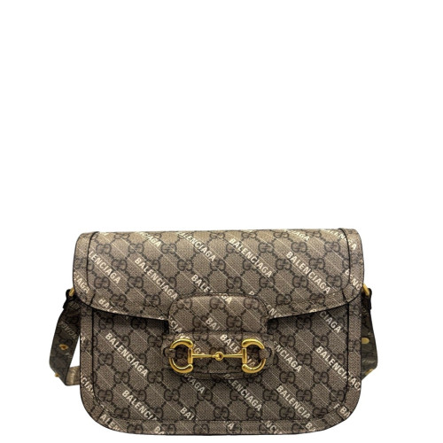 Gucci Medium Horsebit 1955 GG Supreme Monogram Black Gucci Medium Horsebit 1955 GG Supreme Monogram Black