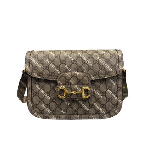 Gucci Medium Horsebit 1955 GG Supreme Monogram Black Gucci Medium Horsebit 1955 GG Supreme Monogram Black
