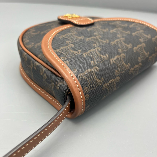 Celine Mini Triomphe Besace Triomphe Brown Black