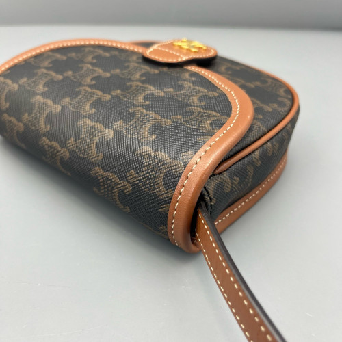 Celine Mini Triomphe Besace Triomphe Brown Black