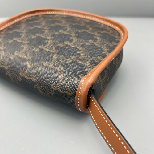 Celine Mini Triomphe Besace Triomphe Brown Black