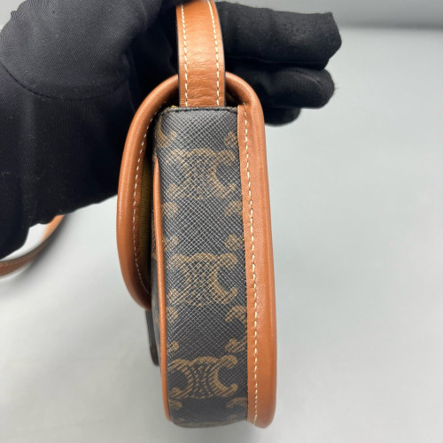 Celine Mini Triomphe Besace Triomphe Brown Black