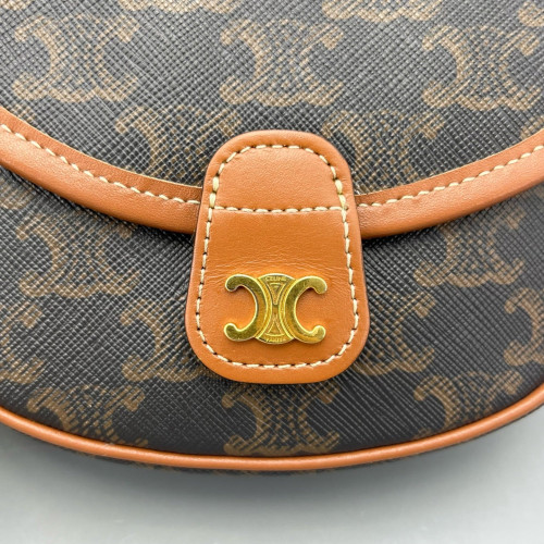 Celine Mini Triomphe Besace Triomphe Brown Black