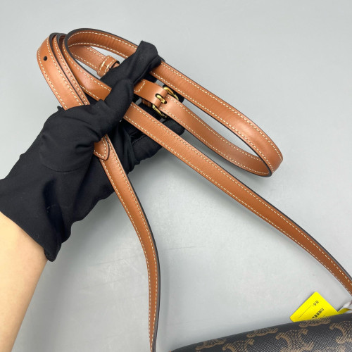 Celine Mini Triomphe Besace Triomphe Brown Black