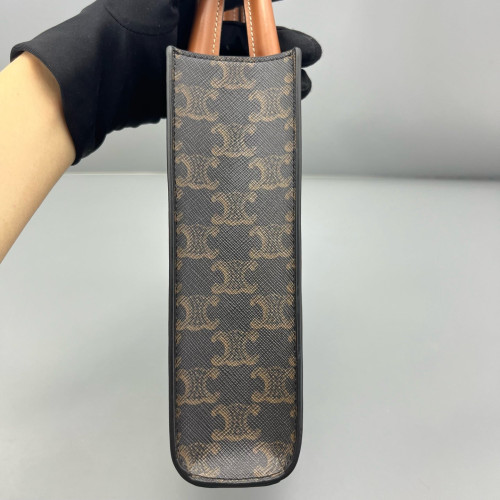 Celine Nano Vertical Cabas Triomphe Brown Black