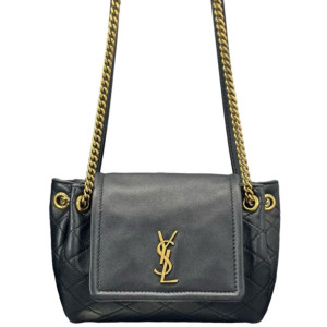 Yves Saint Laurent Mini Nolita Shoulder Bag Calfskin Black