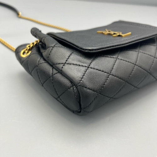 Yves Saint Laurent Mini Nolita Shoulder Bag Calfskin Black
