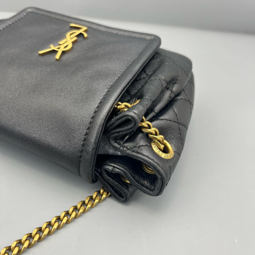 Yves Saint Laurent Mini Nolita Shoulder Bag Calfskin Black