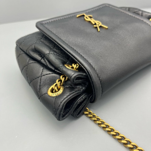 Yves Saint Laurent Mini Nolita Shoulder Bag Calfskin Black