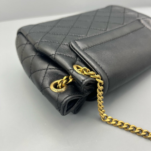Yves Saint Laurent Mini Nolita Shoulder Bag Calfskin Black