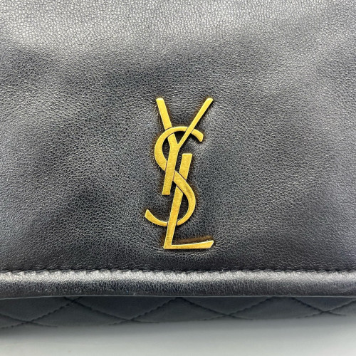 Yves Saint Laurent Mini Nolita Shoulder Bag Calfskin Black